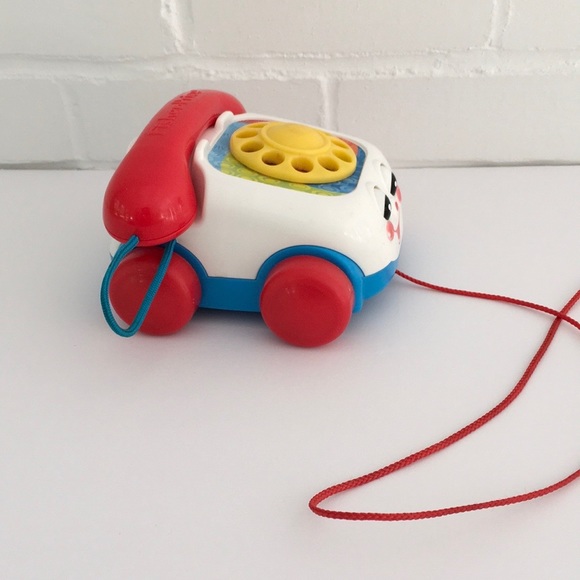Classic Vintage Old Style Toddler Baby Fisher Price Pull Toy Play Phone - Picture 7 of 8
